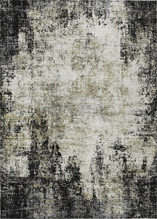 Piper Looms Chantille Abstract ACN940 Black Machine Washable Area Rug main image