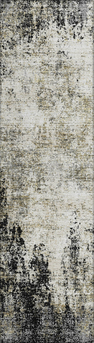 Piper Looms Chantille Abstract ACN940 Black Machine Washable Area Rug Runner Main Image