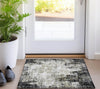 Piper Looms Chantille Abstract ACN940 Black Machine Washable Area Rug Scatter Lifestyle Image Feature