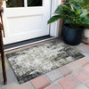 Piper Looms Chantille Abstract ACN940 Black Machine Washable Area Rug Scatter Outdoor Lifestyle Image Feature