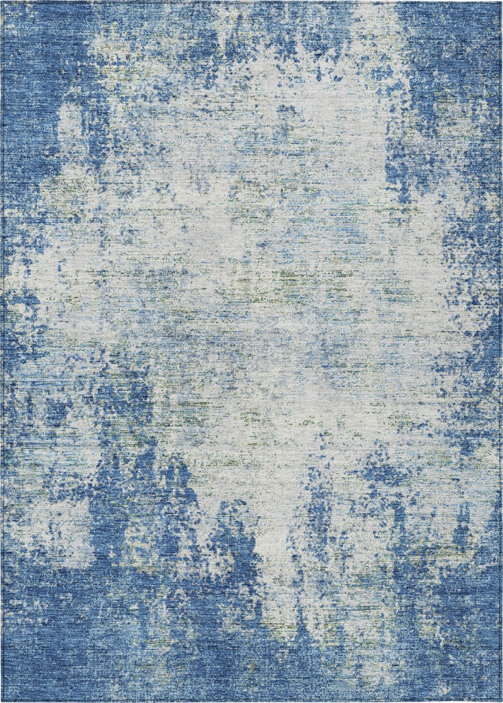 Piper Looms Chantille Abstract ACN940 Denim Machine Washable Area Rug main image