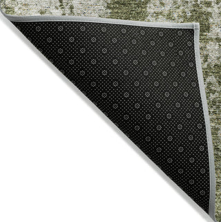 Piper Looms Chantille Abstract ACN940 Olive Machine Washable Area Rug Backing Image