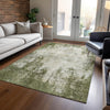 Piper Looms Chantille Abstract ACN940 Olive Machine Washable Area Rug Lifestyle Image Feature