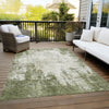 Piper Looms Chantille Abstract ACN940 Olive Machine Washable Area Rug Outdoor Lifestyle Image Feature