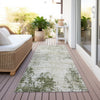 Piper Looms Chantille Abstract ACN940 Olive Machine Washable Area Rug Runner Outdoor Lifestyle Image Feature