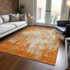 Piper Looms Chantille Abstract ACN940 Orange Machine Washable Area Rug Lifestyle Image Feature
