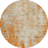 Piper Looms Chantille Abstract ACN940 Orange Machine Washable Area Rug Round Main Image