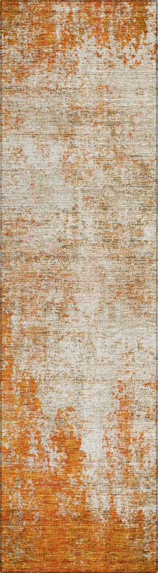 Piper Looms Chantille Abstract ACN940 Orange Machine Washable Area Rug Runner Main Image