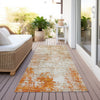 Piper Looms Chantille Abstract ACN940 Orange Machine Washable Area Rug Runner Outdoor Lifestyle Image Feature