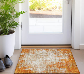 Piper Looms Chantille Abstract ACN940 Orange Machine Washable Area Rug Scatter Lifestyle Image Feature