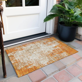 Piper Looms Chantille Abstract ACN940 Orange Machine Washable Area Rug Scatter Outdoor Lifestyle Image Feature