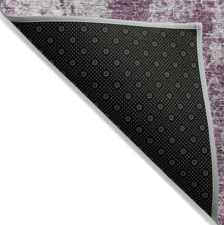 Piper Looms Chantille Abstract ACN940 Plum Machine Washable Area Rug Backing Image
