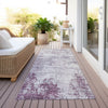 Piper Looms Chantille Abstract ACN940 Plum Machine Washable Area Rug Runner Outdoor Lifestyle Image Feature