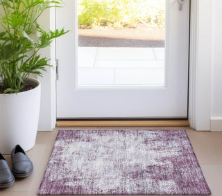 Piper Looms Chantille Abstract ACN940 Plum Machine Washable Area Rug Scatter Lifestyle Image Feature