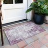 Piper Looms Chantille Abstract ACN940 Plum Machine Washable Area Rug Scatter Outdoor Lifestyle Image Feature
