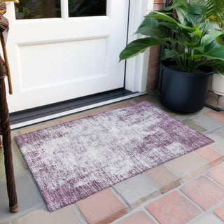 Piper Looms Chantille Abstract ACN940 Plum Machine Washable Area Rug Scatter Outdoor Lifestyle Image Feature