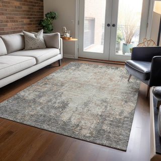 Piper Looms Chantille Abstract ACN940 Taupe Machine Washable Area Rug Lifestyle Image Feature