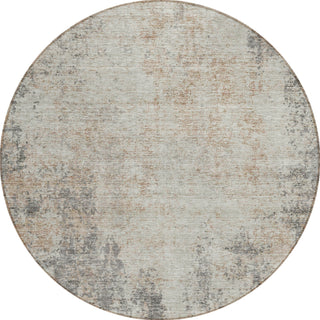 Piper Looms Chantille Abstract ACN940 Taupe Machine Washable Area Rug Round Main Image