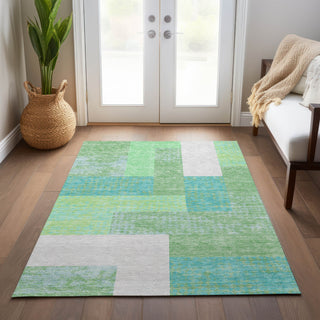 Piper Looms Chantille Rectangles ACN941 Aloe Machine Washable Area Rug Lifestyle Image Feature