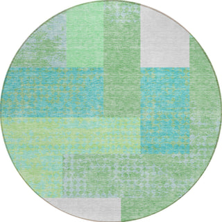Piper Looms Chantille Rectangles ACN941 Aloe Machine Washable Area Rug Round Main Image