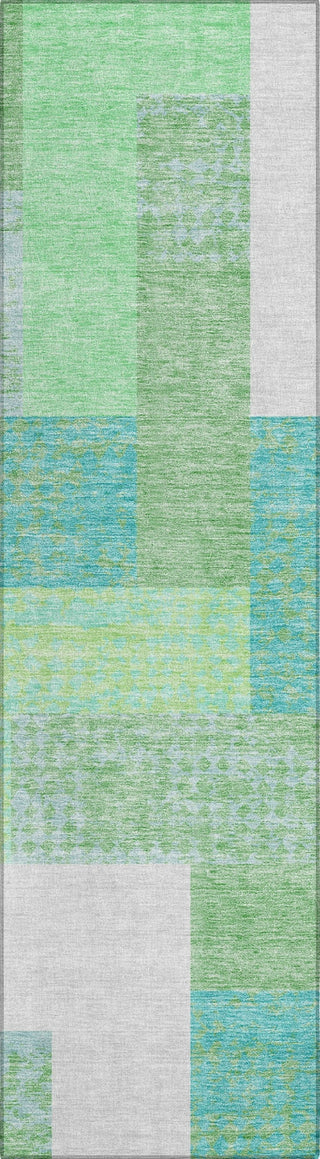 Piper Looms Chantille Rectangles ACN941 Aloe Machine Washable Area Rug Runner Main Image