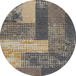 Piper Looms Chantille Rectangles ACN941 Coffee Machine Washable Area Rug Round Main Image