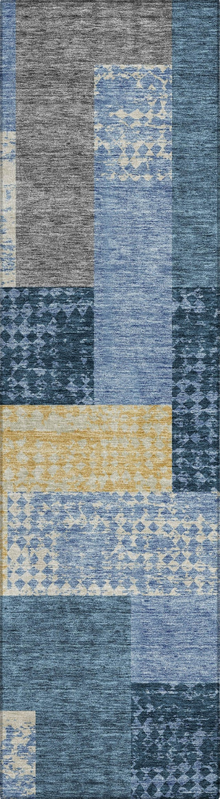 Piper Looms Chantille Rectangles ACN941 Denim Machine Washable Area Rug Runner Main Image