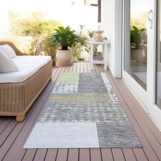 Piper Looms Chantille Rectangles ACN941 Gray Machine Washable Area Rug Runner Outdoor Lifestyle Image Feature