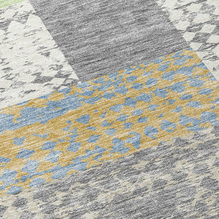 Piper Looms Chantille Rectangles ACN941 Gray Machine Washable Area Rug Swatch Image