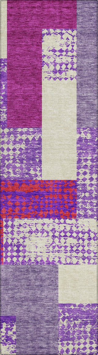 Piper Looms Chantille Rectangles ACN941 Lavender Machine Washable Area Rug Runner Main Image