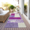 Piper Looms Chantille Rectangles ACN941 Lavender Machine Washable Area Rug Runner Outdoor Lifestyle Image Feature