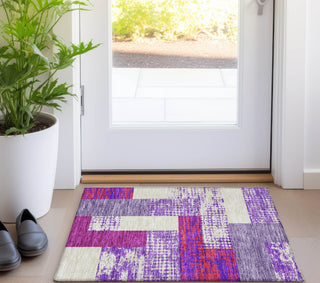 Piper Looms Chantille Rectangles ACN941 Lavender Machine Washable Area Rug Scatter Lifestyle Image Feature