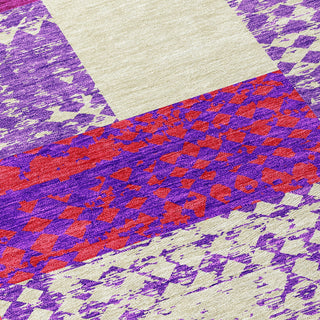 Piper Looms Chantille Rectangles ACN941 Lavender Machine Washable Area Rug Swatch Image