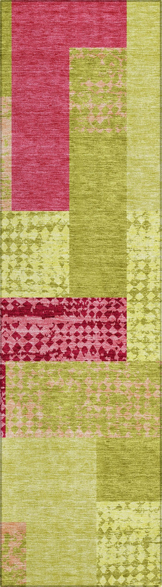Piper Looms Chantille Rectangles ACN941 Lime Machine Washable Area Rug Runner Main Image