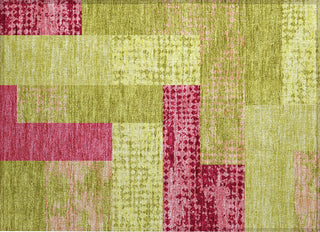 Piper Looms Chantille Rectangles ACN941 Lime Machine Washable Area Rug Scatter Main Image