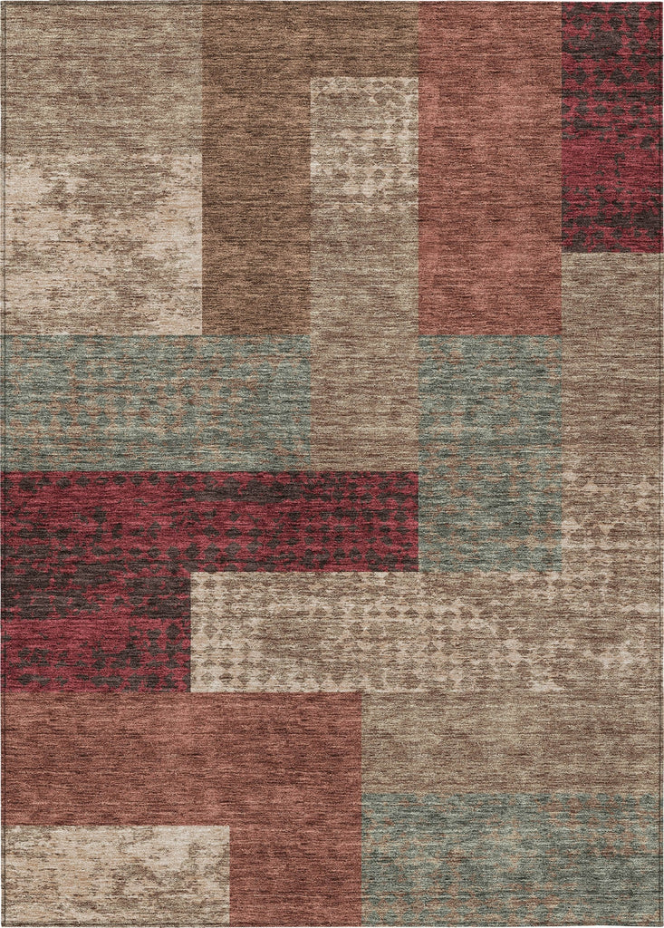 Piper Looms Chantille Rectangles ACN941 Mocha Machine Washable Area Rug main image