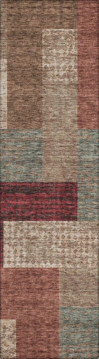 Piper Looms Chantille Rectangles ACN941 Mocha Machine Washable Area Rug Runner Main Image