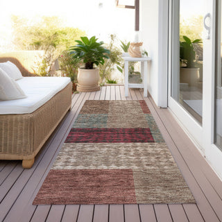 Piper Looms Chantille Rectangles ACN941 Mocha Machine Washable Area Rug Runner Outdoor Lifestyle Image Feature