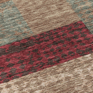 Piper Looms Chantille Rectangles ACN941 Mocha Machine Washable Area Rug Swatch Image