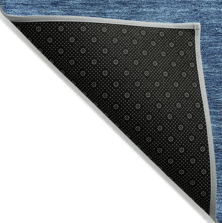 Piper Looms Chantille Rectangles ACN941 Navy Machine Washable Area Rug Backing Image