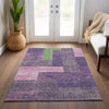 Piper Looms Chantille Rectangles ACN941 Purple Machine Washable Area Rug Lifestyle Image Feature