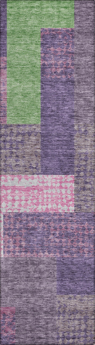 Piper Looms Chantille Rectangles ACN941 Purple Machine Washable Area Rug Runner Main Image