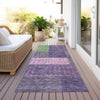 Piper Looms Chantille Rectangles ACN941 Purple Machine Washable Area Rug Runner Outdoor Lifestyle Image Feature