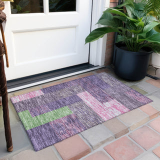 Piper Looms Chantille Rectangles ACN941 Purple Machine Washable Area Rug Scatter Outdoor Lifestyle Image Feature
