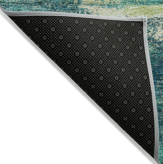Piper Looms Chantille Abstract ACN942 Emerald Machine Washable Area Rug Backing Image