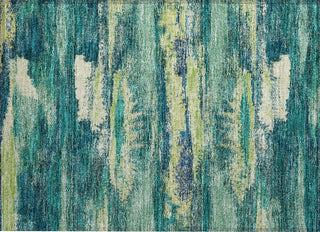 Piper Looms Chantille Abstract ACN942 Emerald Machine Washable Area Rug Scatter Main Image