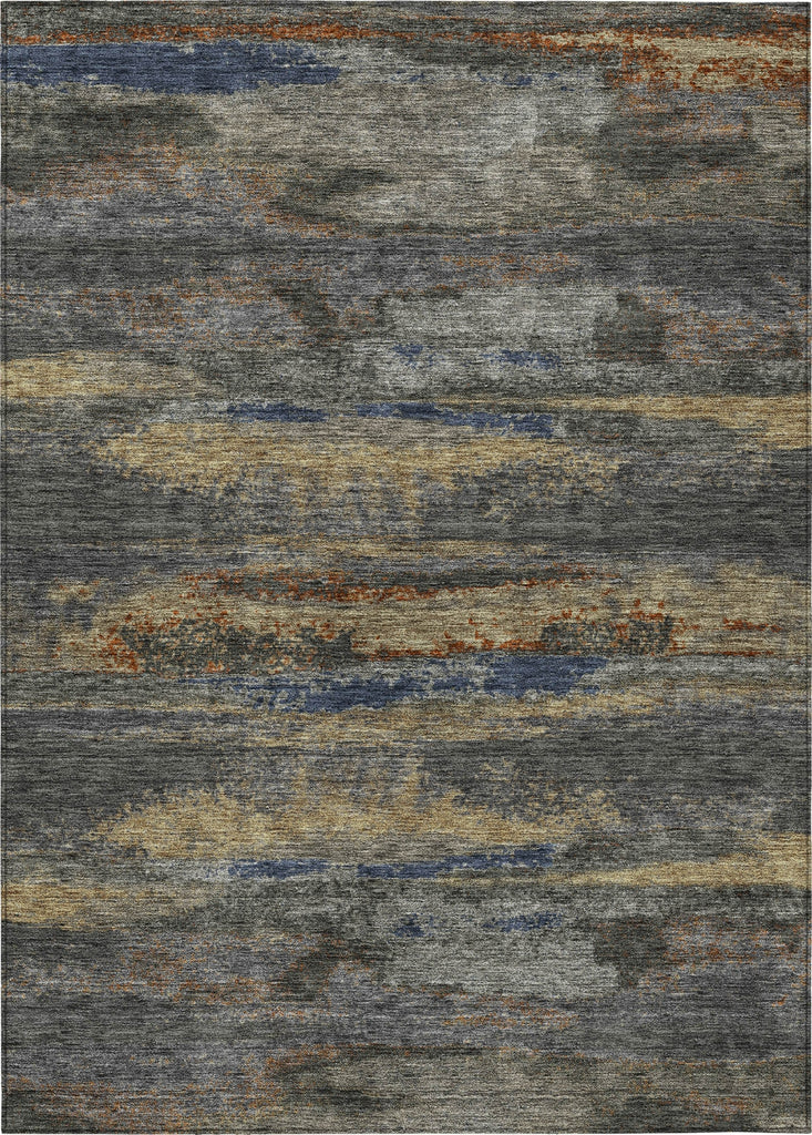 Piper Looms Chantille Abstract ACN942 Graphite Machine Washable Area Rug main image