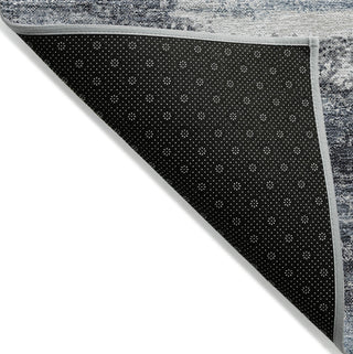 Piper Looms Chantille Abstract ACN942 Gray Machine Washable Area Rug Backing Image
