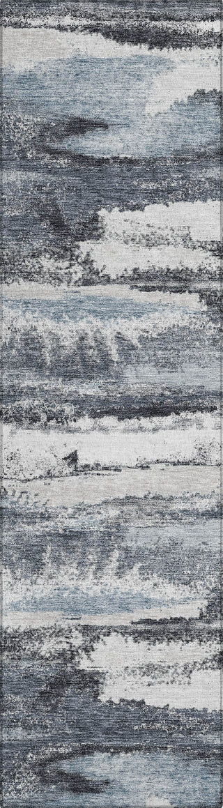 Piper Looms Chantille Abstract ACN942 Gray Machine Washable Area Rug Runner Main Image