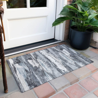 Piper Looms Chantille Abstract ACN942 Gray Machine Washable Area Rug Scatter Outdoor Lifestyle Image Feature